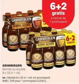 Spar Grimbergen blonde ou double aanbieding