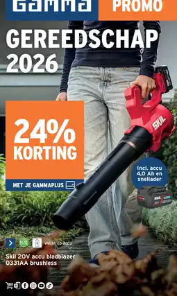 GAMMA Skil 20V accu bladblazer 0331AA brushless aanbieding
