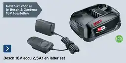 GAMMA Bosch 18v accu 2,5ah en lader set aanbieding