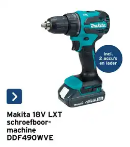 GAMMA Makita 18v lxt schroefboormachine aanbieding