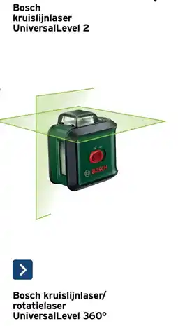 GAMMA Bosch kruislijnlaser/ rotatielaser aanbieding