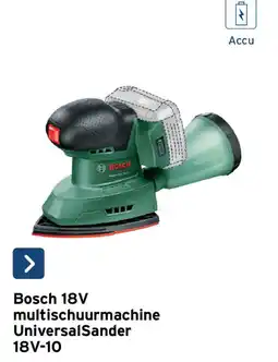 GAMMA Bosch 18V multischuurmachine universalsander 18v-10 aanbieding