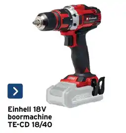 GAMMA Einhell 18v boormachine te-cd 18/40 aanbieding