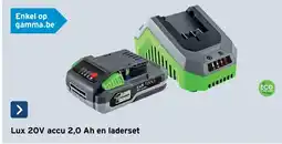 GAMMA Lux 20V accu 2,0 Ah en laderset aanbieding