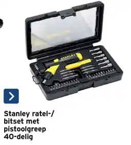 GAMMA Stanley ratel-/bitset met pistoolgreep aanbieding