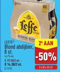 ALDI Leffe Blond abdijbier 6.6% vol aanbieding