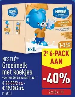 ALDI Nestlé groeimelk met koekjes aanbieding