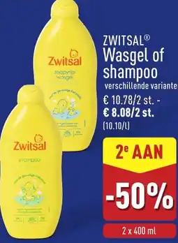 ALDI Zwitsal Wasgel of shampoo aanbieding