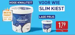 ALDI Lyttos greek style yoghurt natural aanbieding