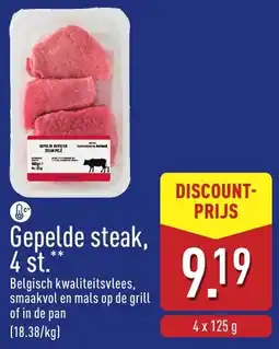 ALDI Gepelde Steak aanbieding