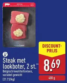 ALDI Steak met Lookboter aanbieding
