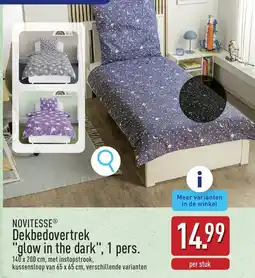 ALDI Dekbedovertrek glow in the dark aanbieding