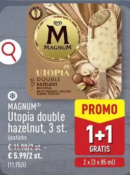 ALDI magnum utopia double hazelnut aanbieding