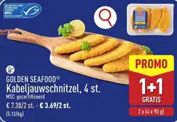 ALDI Golden Seafood kabeljauwschnitzel aanbieding