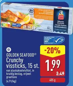 ALDI Golden Seafood Crunchy Vissticks aanbieding