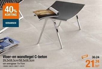 Cevo Vloer-en wandtegel c-beton aanbieding
