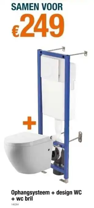 Cevo Ophangsysteem + design wc + wc bril aanbieding