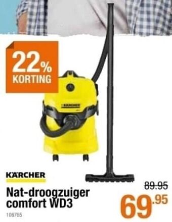 Cevo Kärcher nat-droogzuiger comfort wd3 aanbieding
