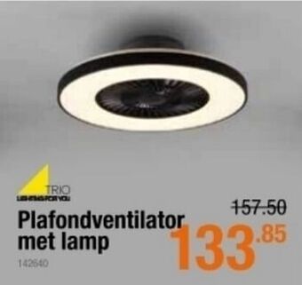 Plafondventilator met lamp