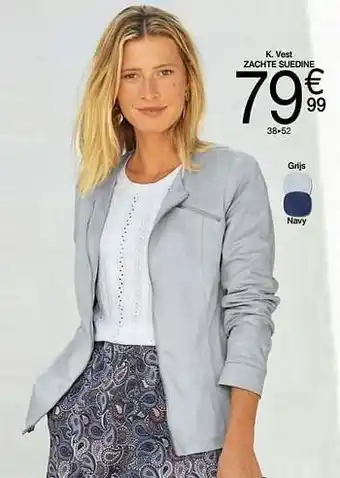 Damart Vest zachte suedine aanbieding