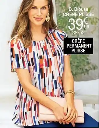 Damart Blouse crêpe plissé aanbieding