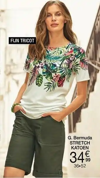 Damart Bermuda stretch katoen aanbieding