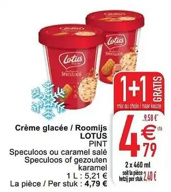 Cora Crème glacée - roomijs lotus 2x460 ml aanbieding
