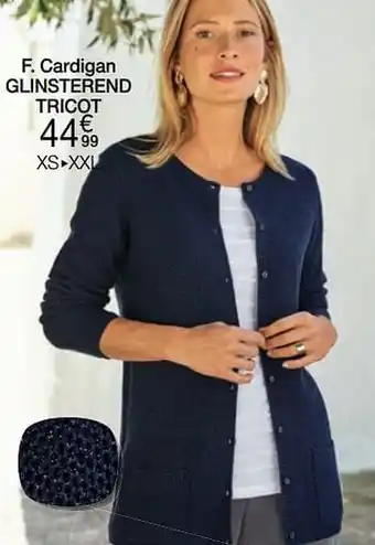 Cardigan glinsterend tricot
