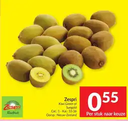 Intermarché Zespri kiwi green of sungold aanbieding