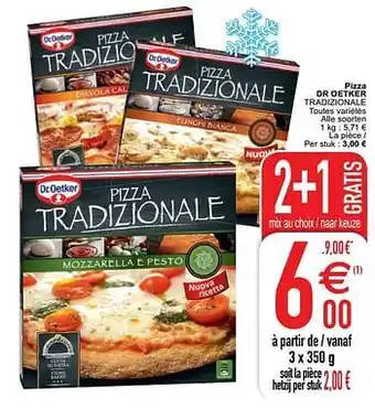 Cora Pizza dr oetker 3x350 g aanbieding