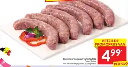 Intermarché Boerenworsten puur varkensvlees aanbieding