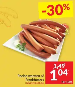 Intermarché Poolse worsten of Frankfurters aanbieding