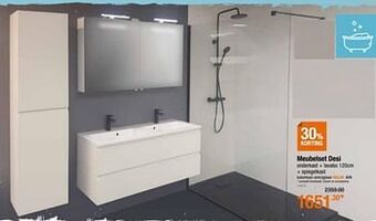 Meubelset desi onderkast + lavabo + spiegelkast
