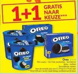Intermarché Oreo ice cream aanbieding