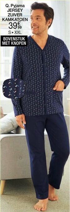 Damart Pyjama jersey zuiver kamkatoen aanbieding