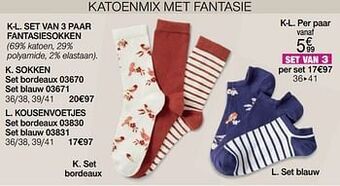 Damart Set van 3 paar fantasiesokken aanbieding