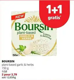 Spar Colruyt Boursin plant-based garlic & herbs aanbieding