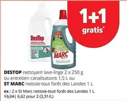 Spar Colruyt Destop nettoyant lave-linge ou entretien canalisations aanbieding