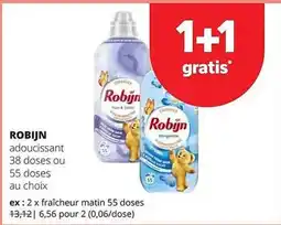Spar Colruyt Robijn adoucissant aanbieding