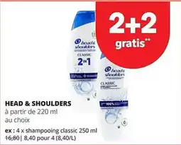 Spar Colruyt head & shoulders classic aanbieding