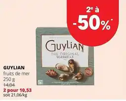 Spar Colruyt Guylian fruits de mer aanbieding