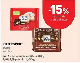 Spar Colruyt Ritter Sport aanbieding