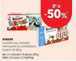 Spar Colruyt Kinder chocolat aanbieding