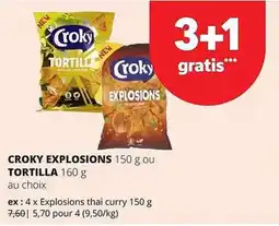 Spar Colruyt Croky Explosions ou tortilla aanbieding