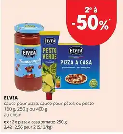 Spar Colruyt Elvea sauce pour pizza, sauce pour pâtes ou pesto aanbieding