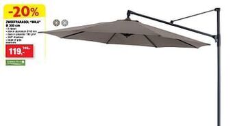 Hubo Zweefparasol mila aanbieding