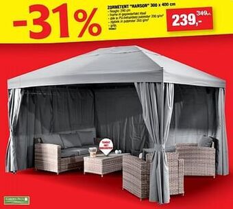 Hubo Zonnetent hanson aanbieding