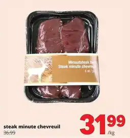 Spar Colruyt steak minute chevreuil aanbieding