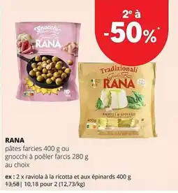 Spar Colruyt Rana pates farcies ou gnocchi a poeler farcis aanbieding