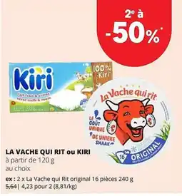Spar Colruyt la vache qui rit ou kiri aanbieding